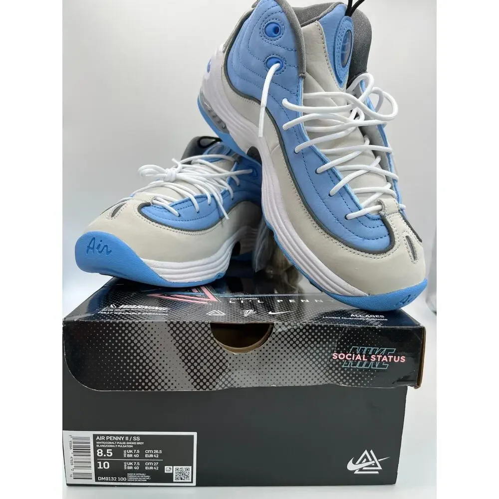 Nike Air Penny 2 Social Status Sneakers DM9132-100 Men's Size 8.5 New